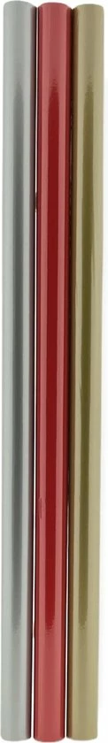 Groothandel π₯ Benza Assortiment Cadeaupapier Kadopapier Inpakpapier - Zilver,goud En Rood - 70 Cm X 2 Meter - 5 Rollen π 5 Groothandel π₯ Benza Assortiment Cadeaupapier Kadopapier Inpakpapier - Zilver,goud En Rood - 70 Cm X 2 Meter - 5 Rollen π - Afbeelding 3