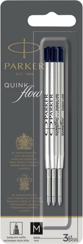 Begroting π Parker-balpenvullingen | Medium Punt | Zwarte QUINKflow-inkt | 3 Stuks π 3 Begroting π Parker-balpenvullingen | Medium Punt | Zwarte QUINKflow-inkt | 3 Stuks π