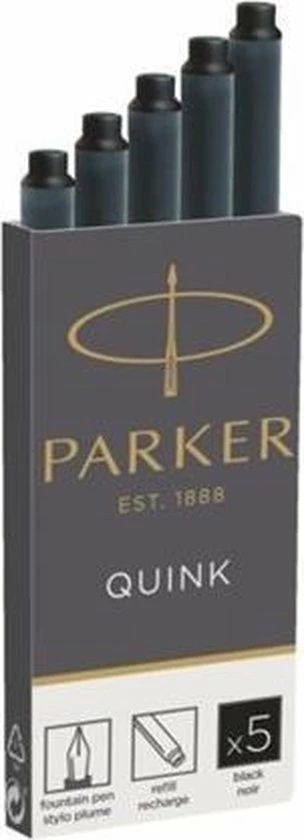 Promo π₯° Parker Inktpatronen Quink Zwart βοΈ 3 Promo π₯° Parker Inktpatronen Quink Zwart βοΈ