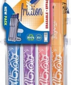 Korting ✔️ Pilot FriXion - Rollerbal Pennenset - Sky Blauw Paars Koraal Abrikoos Oranje - 4 Stuks 🧨