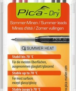 Nieuw 🥰 Pica Marker Dry Longlife 3030 + 8 St. Rood / Wit / Grafiet Vulling 4070, Reserve Pica Dry Markeerpotlood Set Met Navullingen 😍 -ACROPAQ Shop 347x840 1