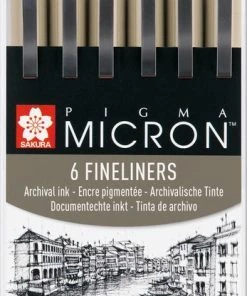 Groothandel 😍 Sakura Pigma Micron 6 Zwarte Fineliners 😉 -ACROPAQ Shop 347x840