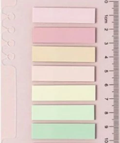 Beste deal ✨ Merkloos Index Tabs - 200 Stuks - Inclusief Liniaal - 10 Kleuren - Sticky Notes ⌛