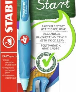 Groothandel 👍 STABILO EASYergo 3.15 - Ergonomisch Vulpotlood - Rechtshandig - Navulbaar - Blauw/Donker Blauw - Extra Dikke Potloodvulling 3,15 Mm 🧨