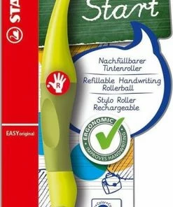 Begroting ✨ STABILO EASYoriginal - Ergonomische Rollerball - Rechtshandig - Blauwe Inkt - Navulbaar - Lime/Groen ✨