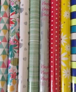 Beste Verkoop ⭐ Merkloos Cadeaupapier - Verschillende Dessins - 200cm X 70cm - Assortiment - Vele Kleuren - Inpakpapier - 7 Rollen - Set B 🔥 -ACROPAQ Shop 403x840 2