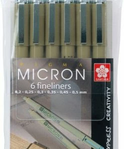 Groothandel ๐ Sakura Pigma Micron 6 Zwarte Fineliners ๐