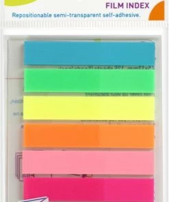 Beste Verkoop 🔔 Stick'n - Smalle Index Tabs 45x8mm - 8x Neon Assorti Kleuren - 160 Tabs 🧨