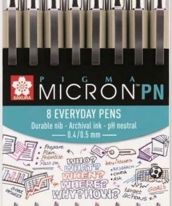 Begroting 😍 Sakura Pigma Micron PN Set 8 Verschillende Kleuren ❤️ -ACROPAQ Shop 445x840