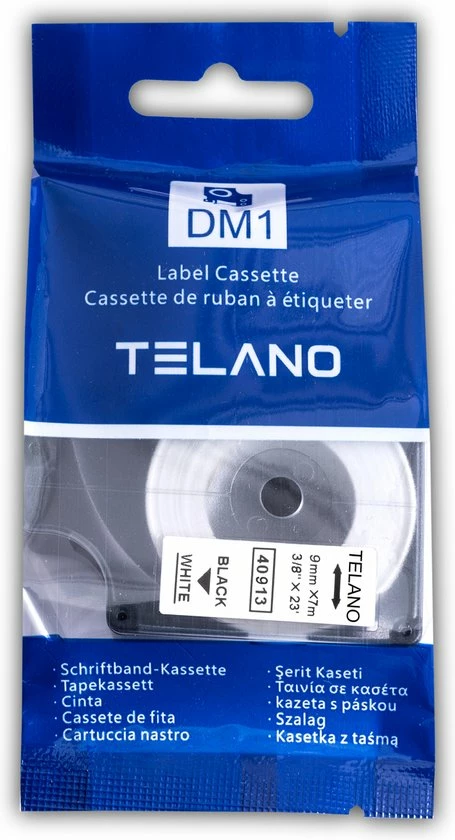 Nieuw ๐ TELANO® Plastic Labels D1 40913 Voor Dymo LabelManager - Zwart Op Wit - 9 Mm X 7 M - S0720680 Label Tape - 1 Stuk โจ 4 Nieuw ๐ TELANO® Plastic Labels D1 40913 Voor Dymo LabelManager - Zwart Op Wit - 9 Mm X 7 M - S0720680 Label Tape - 1 Stuk โจ - Afbeelding 2