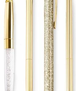 Goedkoop 🥰 QY Balpen Set – Set Van 4 Luxe Balpennen – Goud 👍