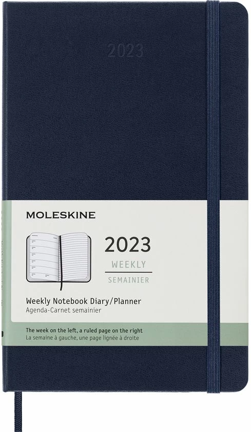 Groothandel 🎉 Moleskine 12 Maanden Agenda - 2023 - Wekelijks - Large - Harde Kaft - Saffier Blauw ✨ 3 Groothandel 🎉 Moleskine 12 Maanden Agenda - 2023 - Wekelijks - Large - Harde Kaft - Saffier Blauw ✨
