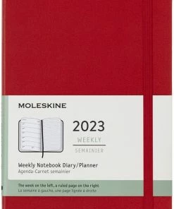 Nieuw 👏 Moleskine 12 Maanden Agenda - 2023 - Wekelijks - Large - Harde Kaft - Rood 😍