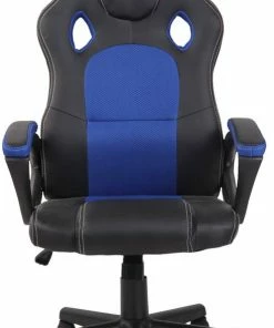 Beste Verkoop ✨ Merkloos CLP Fire Bureaustoel Kunstleer | Kantoorstoel Met Zithoogte: 49 -59 Cm Blauw 🌟