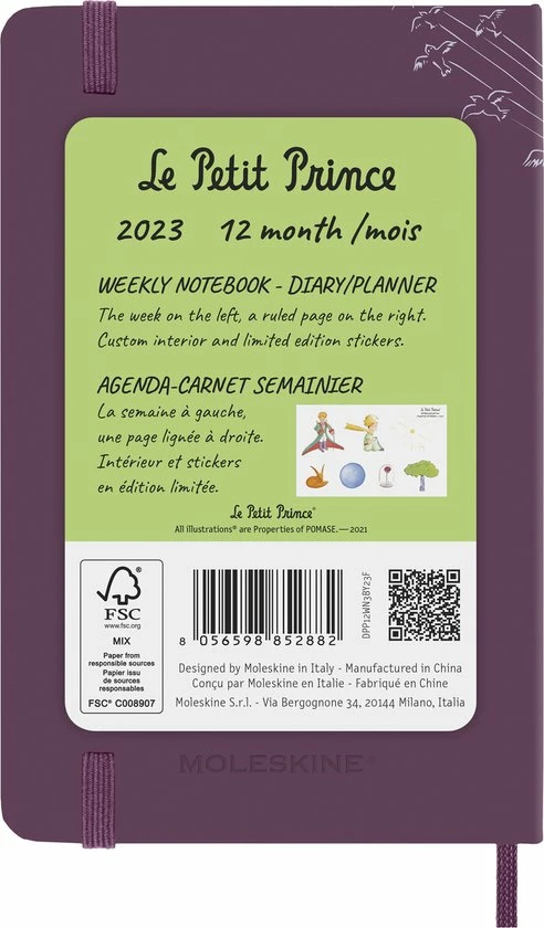 Beste Verkoop 🛒 Moleskine 12 Maanden Agenda - 2023 - LE Planner - Kleine Prins - Wekelijks - Pocket - Vlieg 😀 7 Beste Verkoop 🛒 Moleskine 12 Maanden Agenda - 2023 - LE Planner - Kleine Prins - Wekelijks - Pocket - Vlieg 😀 - Afbeelding 5