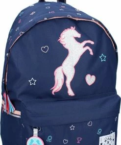 Nieuw 🎉 Milky Kiss Live Love Ride - Rugzak - Schooltas Meisje - Blauw - Paard 🤩