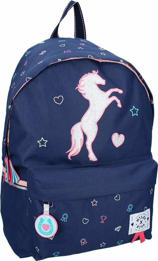 Nieuw ๐ Milky Kiss Live Love Ride - Rugzak - Schooltas Meisje - Blauw - Paard ๐คฉ 3 Nieuw ๐ Milky Kiss Live Love Ride - Rugzak - Schooltas Meisje - Blauw - Paard ๐คฉ