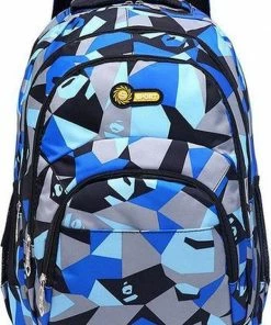 Korting 🤩 Merkloos Rugzak - Sport - Blauw - Back To School 🎒 Backpack ✔️