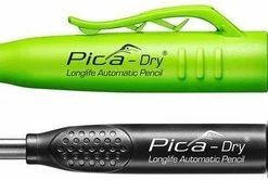 Promo ⌛ Pica Marker Dry Longlife 3030 + 8 St. Grafiet/Rood/Geel Vulling 4020, Reserve Pica Dry Markeerpotlood Set Met Navullingen, Timmermans Bouw Potlood 💯 -ACROPAQ Shop 550x166 3