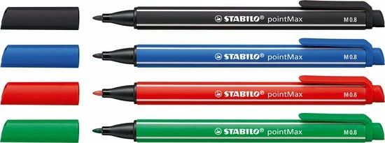 Top 10 🥰 STABILO PointMax - Hardtip Fineliner 0,8 Mm - Etui Met 12 Kleuren ⌛ 5 Top 10 🥰 STABILO PointMax - Hardtip Fineliner 0,8 Mm - Etui Met 12 Kleuren ⌛ - Afbeelding 3