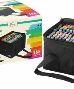Top 10 😍 NASSAU FINE ART Duo Markers 168 Stuks Voor Volwassenen - In Handige Transportdoos - Alcohol Markers - Kleurstiften - Fineliners -Dikke Stiften - Brushpennen - Markeerstiften 🎉 -ACROPAQ Shop 550x312