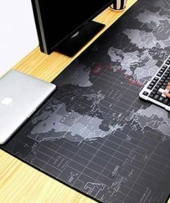 Coupon 😍 WURK Professionele Bureau Onderlegger - Wereldkaart - XXL Muismat - Anti-Slip - Inclusief Kabel Clip - 90x40 ❤️ -ACROPAQ Shop 550x336