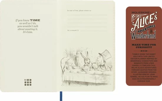 Groothandel 🎁 Moleskine 12 Maanden Agenda - 2023 - LE Planner - Alice In Wonderland - Wekelijks - Pocket - Blauw 🛒 7 Groothandel 🎁 Moleskine 12 Maanden Agenda - 2023 - LE Planner - Alice In Wonderland - Wekelijks - Pocket - Blauw 🛒 - Afbeelding 5