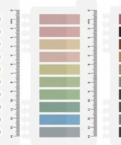 Hete verkoop ⭐ BOTC Film Index Tab Memoblokken - 44 X 11 Mm - 30 Kleuren - Transparant Op Flexibele Liniaal Met Mm Aanduiding - 600 Stuks 🔔