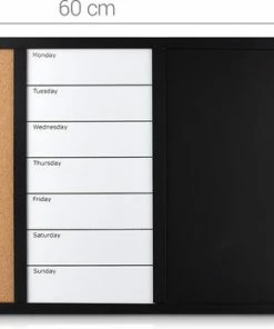 Kopen 🎉 Navaris Weekplanner - Prikbord, Whiteboard En Krijtbord In één - Magnetisch Planbord - 60 X 40 Cm - Met Krijt, Marker, Magneten En Punaises 👏 -ACROPAQ Shop 550x348