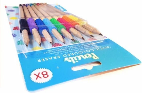 Promo β Merkloos Potloden Met Gum - Gekleurd - En Grip Voor Vingers π 4 Promo β Merkloos Potloden Met Gum - Gekleurd - En Grip Voor Vingers π - Afbeelding 2