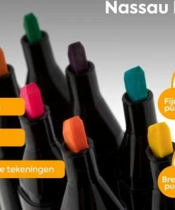 Top 10 😍 NASSAU FINE ART Duo Markers 168 Stuks Voor Volwassenen - In Handige Transportdoos - Alcohol Markers - Kleurstiften - Fineliners -Dikke Stiften - Brushpennen - Markeerstiften 🎉 -ACROPAQ Shop 550x361