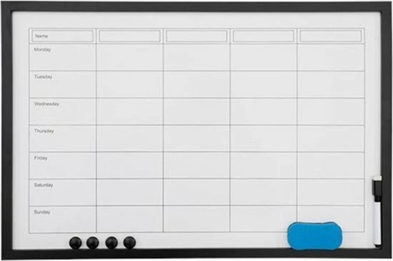 Beste recensies van π Merkloos Whiteboard Weekplanner | Memo Bord | Liggend | Schrijfbord | Planning Bord | Zwart β¨ 3 Beste recensies van π Merkloos Whiteboard Weekplanner | Memo Bord | Liggend | Schrijfbord | Planning Bord | Zwart β¨