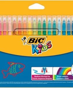 Hete verkoop 🛒 BIC Kid Couleur Ultra Uitwasbare Viltstiften - Diverse Kleuren - 24 Stiften 🎉 -ACROPAQ Shop 550x376
