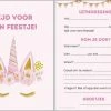 Flash-uitverkoop 😀 Invulkaarten.nl Uitnodiging Kinderfeestje | 20 Stuks | Uitnodigingskaarten | Uitnodiging Verjaardag | Uitnodiging Feest | Uitnodiging Kinderfeestje Meisje | Uitnodiging Kinderfeestje Unicorn | Uitnodiging Feestje 😉