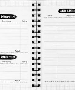 Gloednieuw 😉 HEE Goodies Budgetplanner Kasboek A5 Zwart Wit Money Planner Huishoudboekje ❤️ -ACROPAQ Shop 550x383 6