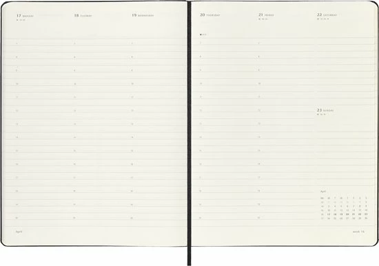 Uitgang 😀 Moleskine 12 Maanden Agenda - 2023 - Professional Wekelijks - Verticaal XL - Harde Kaft - Zwart 🔔 5 Uitgang 😀 Moleskine 12 Maanden Agenda - 2023 - Professional Wekelijks - Verticaal XL - Harde Kaft - Zwart 🔔 - Afbeelding 3