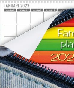 Flash-uitverkoop 😀 MGPcards - Family Planner XL 2023 - Week Begint Op Maandag - Strepen ✔️
