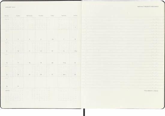 Uitgang 😀 Moleskine 12 Maanden Agenda - 2023 - Professional Wekelijks - Verticaal XL - Harde Kaft - Zwart 🔔 8 Uitgang 😀 Moleskine 12 Maanden Agenda - 2023 - Professional Wekelijks - Verticaal XL - Harde Kaft - Zwart 🔔 - Afbeelding 6