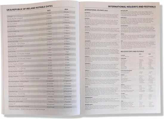 Hete verkoop ❤️ IG Design Bureau / Afspraken Agenda - A4 - 1 Dag Per Pagina - 2023 - 29,5x21cm - Zwart 🛒 7 Hete verkoop ❤️ IG Design Bureau / Afspraken Agenda - A4 - 1 Dag Per Pagina - 2023 - 29,5x21cm - Zwart 🛒 - Afbeelding 5