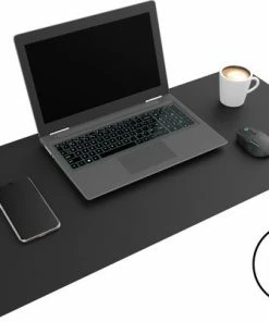 Begroting 🎁 WURK Professionele Bureau Onderlegger Kunstleer - Bureau Organizer - Inclusief Kabel Clip - 90x45 ⭐