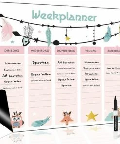 Begroting ❤️ Brute Strength - Magnetisch Weekplanner Whiteboard (30) - A3 - Planbord - Dagplanner Kind - To Do Planner Kinderen ❤️