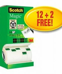 Beste deal 🧨 Value Pack: 12 X Scotch® Magic™ Tape, Kartonnen Toren, 19 Mm X 33 M + 2 Rol GRATIS 🎁 -ACROPAQ Shop 550x412 31