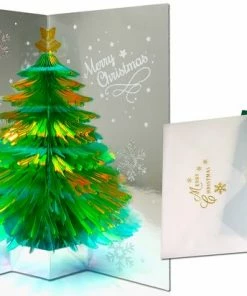 Kopen ๐คฉ Popcards.nl Popcards Popupkaarten – ZIE FILM Kerstkaart Glanzende Fonkelende Groene Kerstboom Merry ๐ Christmas Pop-up Kaart 3D Wenskaart ๐