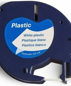 Beste Verkoop 🌟 TELANO Plastic Labels 91201 Voor Dymo LetraTag Labelprinter - Zwart Op Wit - 12 Mm X 4 M - S0721610 Labeltape - 5 Stuks 🌟 -ACROPAQ Shop 550x416