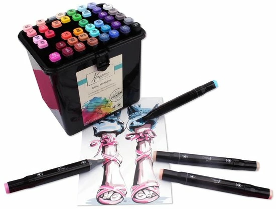 Goedkoop ๐ฏ Nassau Fine Art Dual Marker Dubbelzijdige Stift, Assorti Kleuren, Set à 48 Stuks ๐ 10 Goedkoop ๐ฏ Nassau Fine Art Dual Marker Dubbelzijdige Stift, Assorti Kleuren, Set à 48 Stuks ๐ - Afbeelding 8