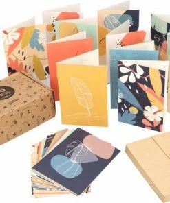 Nieuw 😀 Partizzle® Partizzle 36x Wenskaarten Met Enveloppen Set - Zonder Tekst - Leuke Ansichtkaarten Versturen - Bloemen & Natuur - 15x10 Cm 👏 -ACROPAQ Shop 550x417 3