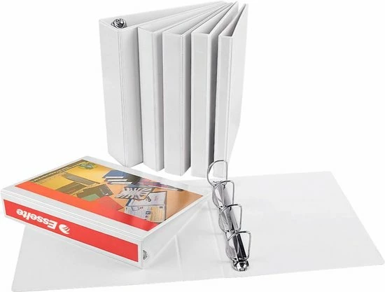 Nieuw 👏 Esselte Personaliseerbare Ringmap Rug Van 77 Mm 4 D-ringen Van 50 Mm - Wit 🎉 4 Nieuw 👏 Esselte Personaliseerbare Ringmap Rug Van 77 Mm 4 D-ringen Van 50 Mm - Wit 🎉 - Afbeelding 2