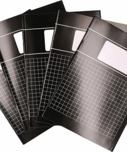Aanbiedingen ⭐ Merkloos 5x A4 Ruitjes Schriften - Zwart - 10 X 10mm ⌛