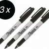 Promo 😍 Sharpie Zwarte Permanent Classic Fine Marker - 3 Stuks ✨