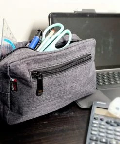 Goedkoop 🥰 Sports Active Etui Jongens - Etui Meisjes - Etui Voor School - Unisex - Donkergrijs/zwart 🔥